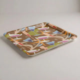 Midcentury Modern Serving Tray – Large 50s Retro Plastic Dinner Tray - Groß (43 x 33 cm) - Trays