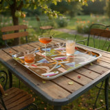 Midcentury Modern Serving Tray – Large 50s Retro Plastic Dinner Tray - Groß (43 x 33 cm) - Trays