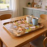 Midcentury Modern Serving Tray – Large 50s Retro Plastic Dinner Tray - Groß (43 x 33 cm) - Trays