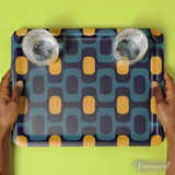 Midcentury Modern Serving Tray – Large Retro Plastic Dinner Tray - Groß (43 x 33 cm) - Trays