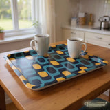 Midcentury Modern Serving Tray – Large Retro Plastic Dinner Tray - Groß (43 x 33 cm) - Trays