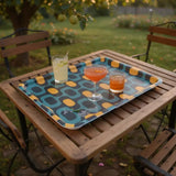 Midcentury Modern Serving Tray – Large Retro Plastic Dinner Tray - Groß (43 x 33 cm) - Trays