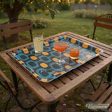 Midcentury Modern Serving Tray – Large Retro Plastic Dinner Tray - Groß (43 x 33 cm) - Trays