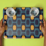 Midcentury Modern Serving Tray – Large Retro Plastic Dinner Tray - Groß (43 x 33 cm) - Trays