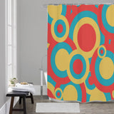Midcentury Modern Shower Curtain – Retro Bathroom Decor Bold 70s Bubble Pattern - retro bathroom