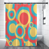 Midcentury Modern Shower Curtain – Retro Bathroom Decor Bold 70s Bubble Pattern - retro bathroom