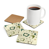 Midcentury Modern Table Coasters – Retro Cork Drink Coasters - retro coaster