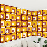 Midcentury Modern Wallpaper – 70s Retro Squares Peel and Stick Mural - 144’’x100’’ - retro wallpaper