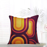 Midcentury Retro 70s Throw Pillow Cover – Vintage Pattern Accent - retro ads