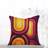 Midcentury Retro 70s Throw Pillow Cover – Vintage Pattern Accent - retro ads