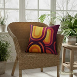 Midcentury Retro 70s Throw Pillow Cover – Vintage Pattern Accent - retro ads