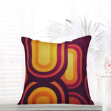 Midcentury Retro 70s Throw Pillow Cover – Vintage Pattern Accent - retro ads