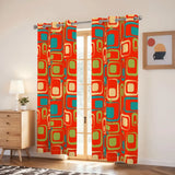 Multi Sizes 60s Vintage Grommet Curtains: Retro Blackout Drapes - retro curtains