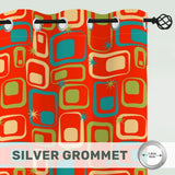 Multi Sizes 60s Vintage Grommet Curtains: Retro Blackout Drapes - retro curtains