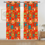Multi Sizes 60s Vintage Grommet Curtains: Retro Blackout Drapes - 50’’x84’’x2pcs - retro curtains