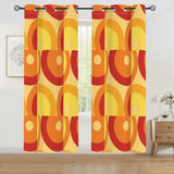 Multi Sizes Blackout Curtains - 70 Retro 60s Mid-Century Modern Panels - 50’’x84’’x2pcs - retro curtains