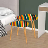 Multicolor Striped Triangle 60s Side Tables - Retro Tripod Nesting Table Set - retro nesting tables