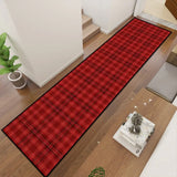 Plaid runner rug with non-slip backing – view 4