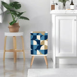 Nordic Retro Trash Can with Lid Blue Mid Century Modern Decor - One Size - retro tash cans