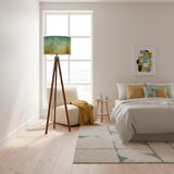 Ombré Earthy Tones Floor Lamp - Retro Nordic Wooden Tripod Light - retro floor lamps