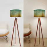 Ombré Earthy Tones Floor Lamp - Retro Nordic Wooden Tripod Light - retro floor lamps
