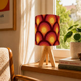 Orange Red Retro Midcentury Tripod Table Lamp – Smart LED Bedside Light - retro table lamps