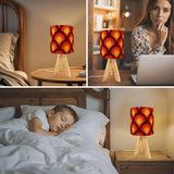 Orange Red Retro Midcentury Tripod Table Lamp – Smart LED Bedside Light - retro table lamps