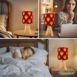 Orange Red Retro Midcentury Tripod Table Lamp – Smart LED Bedside Light - retro table lamps
