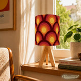 Orange Red Retro Midcentury Tripod Table Lamp – Smart LED Bedside Light - retro table lamps