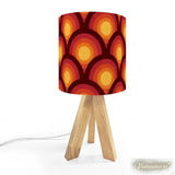 Orange Red Retro Midcentury Tripod Table Lamp – Smart LED Bedside Light - US Plug - retro table lamps