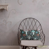 Psychedelic 70s DARK MUSHROOM Pillow Trippy Fungi Cushion Retro Mushie Hippie - retro pillow