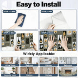 Retro 50s 60s Atomic Kitchen Wall Panel Kit: Waterproof Stick & Peel Tiles - retro wallpaper