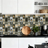 Retro 50s 60s Atomic Kitchen Wall Panel Kit: Waterproof Stick & Peel Tiles - retro wallpaper