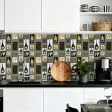 Retro 50s 60s Atomic Kitchen Wall Panel Kit: Waterproof Stick & Peel Tiles - retro wallpaper