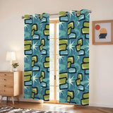 Retro 50s 60s Blackout Curtains: Mid-Century Modern Grommet Panels - retro curtains