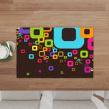 Retro 60s 70s Dining Placemats Set – Insulated Imitation Linen Table Mats - retro table linen