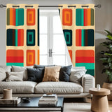 Retro 60s Blackout Curtains: Mid-Century Modern Thermal Panels - retro curtains