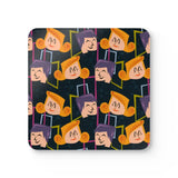 Retro 60s Cork Coaster Coaster Set | Midcentury Drinkware Accessory - Home Decor
