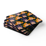 Retro 60s Cork Coaster Coaster Set | Midcentury Drinkware Accessory - Home Decor