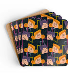Retro 60s Cork Coaster Coaster Set | Midcentury Drinkware Accessory - Home Decor