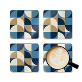 Retro 60s Corkwood Coaster Set | Midcentury Home Decor Gift - retro table linen