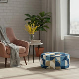 Retro 60s Geometric Bedside Table with Charging Station & Storage - retro bedside table