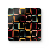 Retro 60s Geometric Cork Coaster Set Drinkware Accessory Gift Eco-Friendly - retro table linen