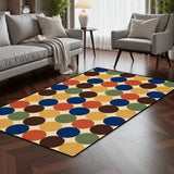 Retro 60s Inspired Bubble Floor Rug – Vintage Modern Interior Accent - retro rug