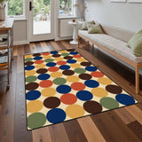 Retro 60s Inspired Bubble Floor Rug – Vintage Modern Interior Accent - retro rug