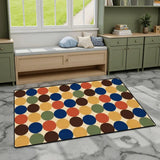 Retro 60s Inspired Bubble Floor Rug – Vintage Modern Interior Accent - retro rug