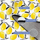 Retro 60s Lemons Rug 12x9 ft – Midcentury Mediterranean Plush Non-Slip - retro rug