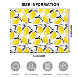 Retro 60s Lemons Rug 12x9 ft – Midcentury Mediterranean Plush Non-Slip - retro rug