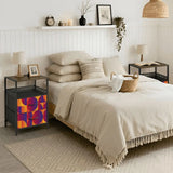 Retro 60s Midcentury Bedside Cabinet with Integrated Power Access - retro bedside table