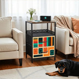 Retro 60s Midcentury Bedside Table with Power Strip & 2 Drawers - retro ads